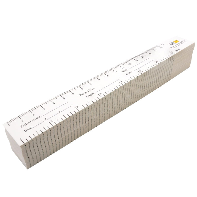 WIN TAPE 18cm / 7'' Educare Wound Ruler (PAPER) Wound Measuring Tape (Pack of 100) Medical Medimeter