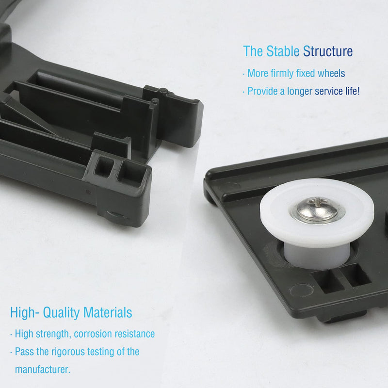 Upgraded W10350375 Top Rack Adjuster With Dishwasher Upgrade Wheels Metal Screw W10195840 W10195839 Rack Adjuster W10250160 Arm Clip Lock W10508950 Slide Rail Stop Clip(Pack of 10)
