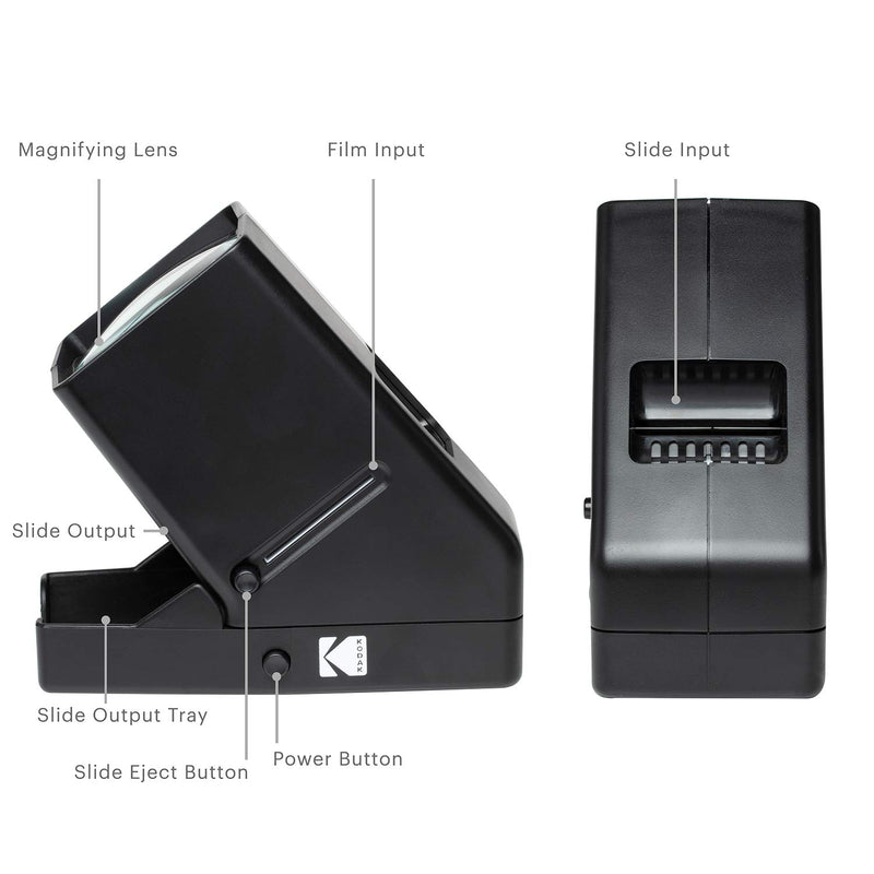 KODAK 35mm Slide and Film Viewer - Battery Operation, 3X Magnification, LED Lighted Viewing – for 35mm Slides & Film Negatives