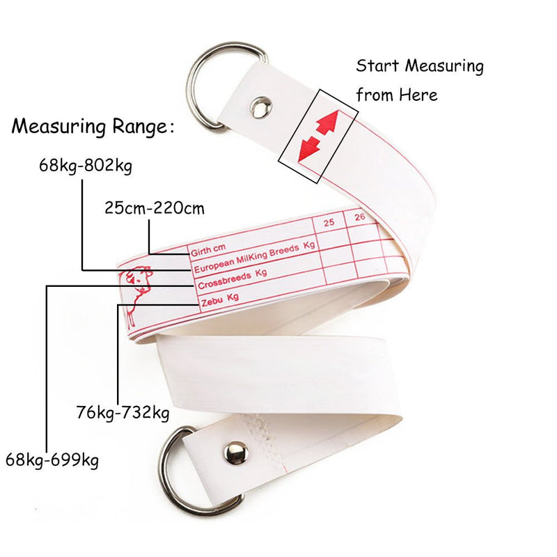 WIN TAPE Professional Cattle Weight (KG) & Height (CM) Tape Measure