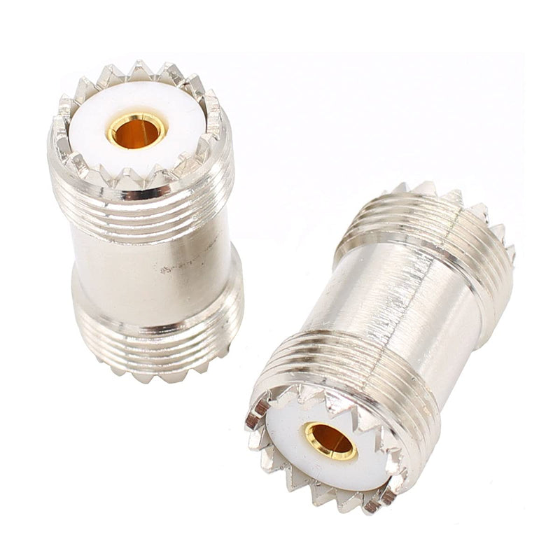 SO239 Barrel Connector, 6-Pack PL259 Coupler UHF Female to Female RF Adapter Coax Coaxial for CB Ham Radio Antenna, SWR Meter Cable Extention