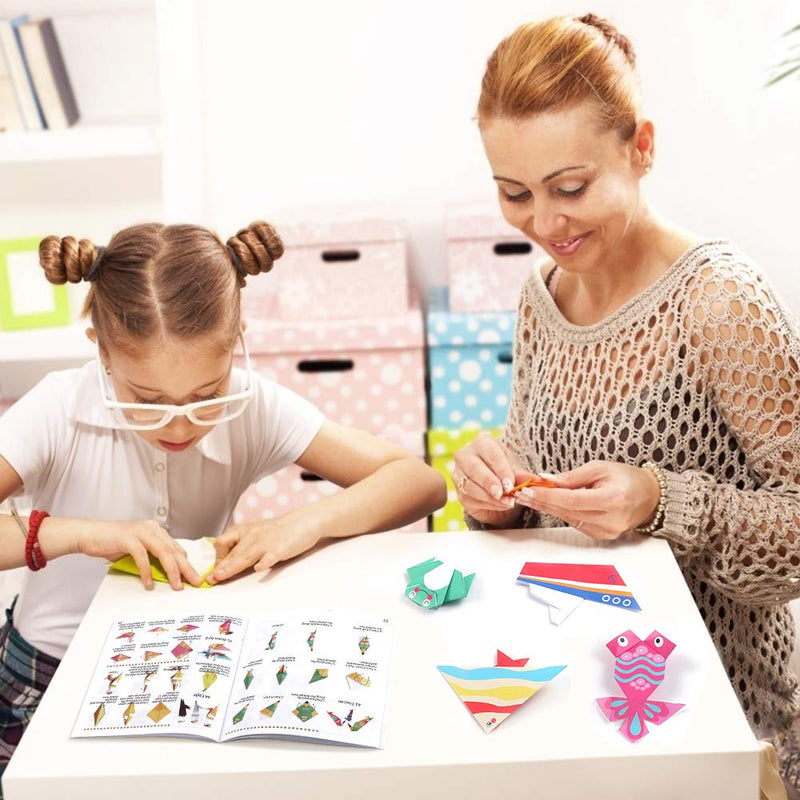 Origami Paper for Kids Crafts - 300 Vivid Origami Papers 100 Origami Objects + Instruction Origami Book + Gift Box, Origami for Kids Adults Beginners, Discover The Joy of Creation by Your Own Hand