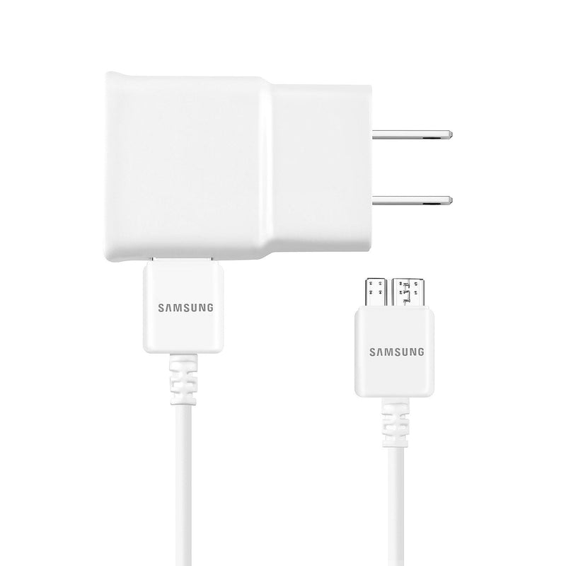 Samsung Charger EP-TA10JWE, 5.0V 2Amp Charger Adapter with Samsung Data Sync Cable ET-DQ11Y1WE for Galaxy S5/Note 3 - Non Retail Packaging - WHITE