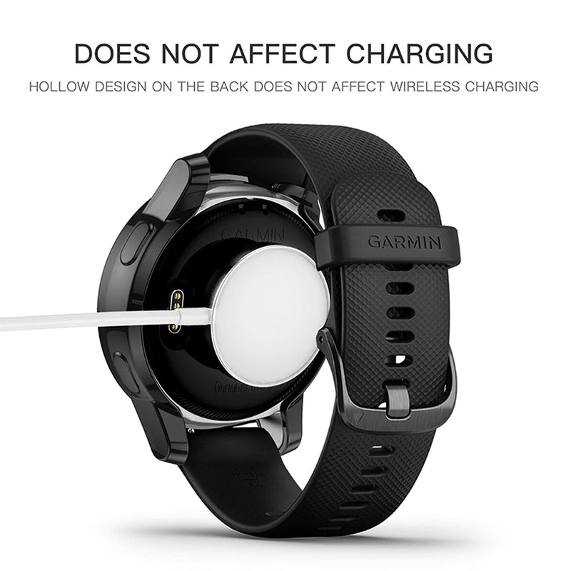 MOTONG for Garmin Venu 2 Case Cover - Full Coverage TPU Protective Case Cover for Garmin Venu 2/Garmin Vivoactive 4(Black, Venu 2)