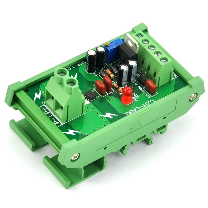Electronics-Salon DIN Rail Mount AC/DC Current Sensor Module, Based on ACS712 (+/-20Amp) +/-20Amp