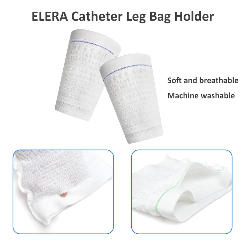 2PCs Urine Bag Holder Carer,Elera Comfortable Foley Leg Bag Sleeves Urinary Incontinence Supplies (Medium) Medium (Pack of 2)