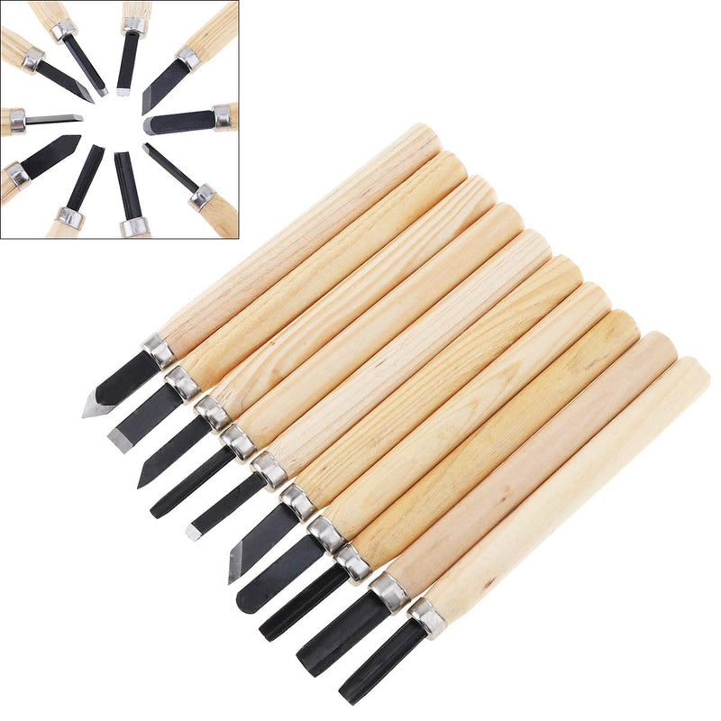 OriGlam 10pcs Professional Wood Carving Chisel Set, Carbon Steel Wood Carving Tools, Woodworking Chisels Wood Chisel Kits, Power Grip Carving Tools Great for Carving Woodworking Beginners & Kids