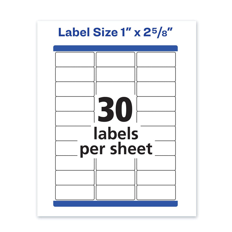 Avery 5520 Wthrproof Mailing Labels, Address,1-Inch x2-5/8-Inch, 1500/PK, WE