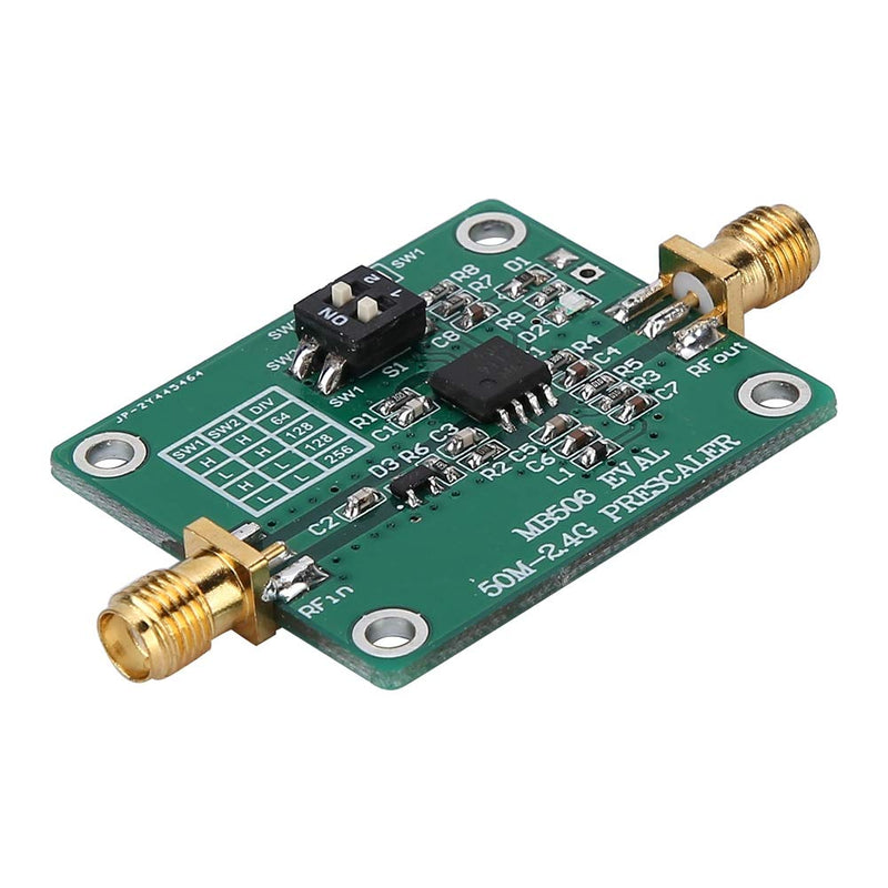 ASHATA Frequency Divider, MB506 Module 2.4GHz Microwave Prescaler 64 128 256 Frequency Divider for DBS CATV Transceiver, High Frequency Prescaler, SMA Female, Input Impedance 50 Ohm