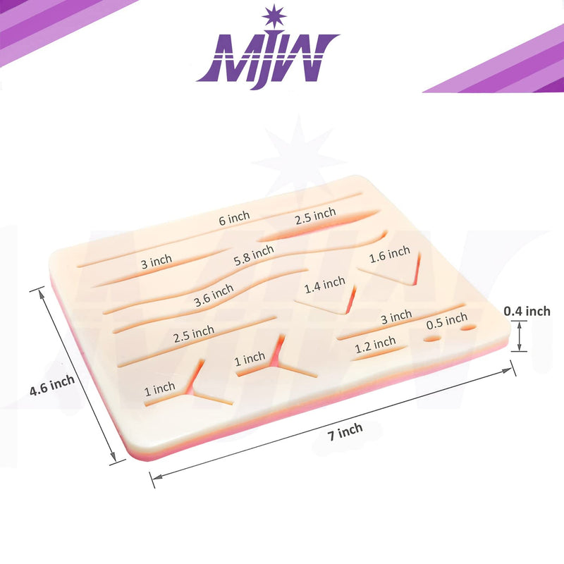 Suture practice pad Suture practice board silicone suture pads 3 layers with pre-cut wounds for medical students vets nurses silicone suture pad silicone suture pad