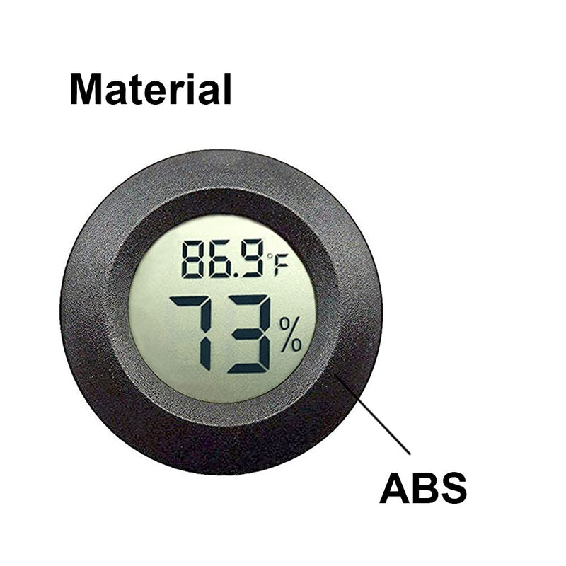 JEDEW 2-Pack Mini Hygrometer Thermometer Digital LCD Monitor Indoor/Outdoor Humidity Meter Gauge Temperature for Humidifiers Dehumidifiers Greenhouse Reptile Humidor Fahrenheit(℉)/ Celsius(℃)