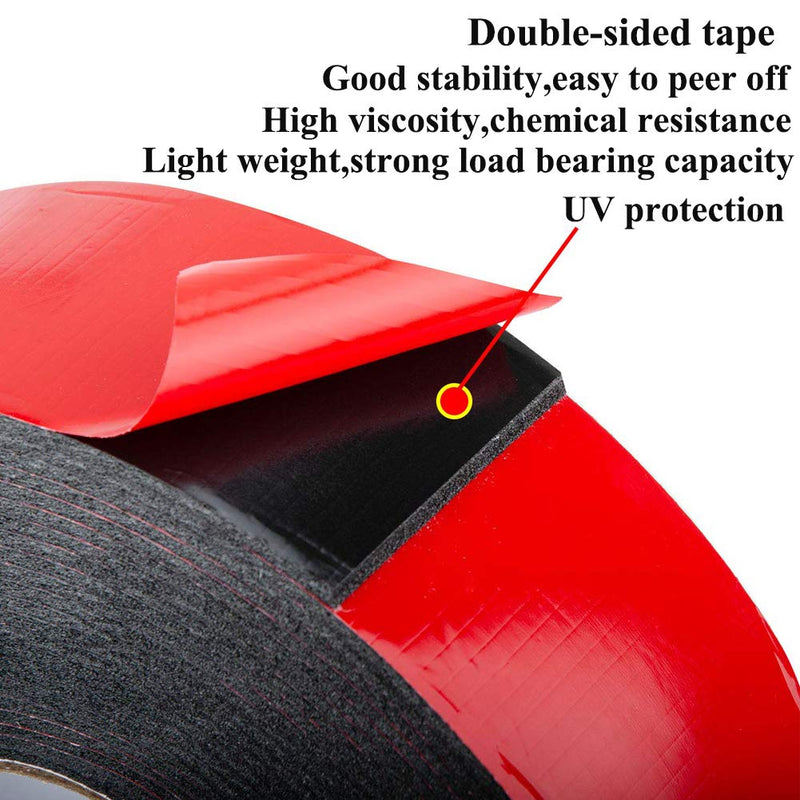 Tintvent Double-Sided Mounting Adhesive Tape -PE Foam Seal Strip for Doors,Automotive Mounting，Weatherproof Decorative and Trim，Car Trim Strip，Photo Frame (Wide 2in Long 49Ft) Wide 2 in Long 49 Ft