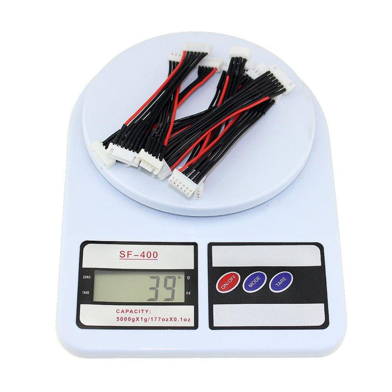 2S/3S/4S/5S/6S Battery Balance Charger Silicone Wire Extension Lead JST-XH Connector Adapter Plug Battery Wire Balance Leads Extension Cable for Li-Po Batteries(Each Size 2pcs)