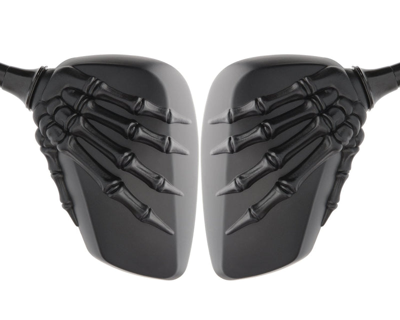 TOPCABIN 1 Pair Bicycle Mirror,Big View Bike Rear View Mirror Blindsight Multi Angle Adjustable Bike Mirror Aluminum Plated Outside Skull Claw Style Also for Motorcycle Mirror Black