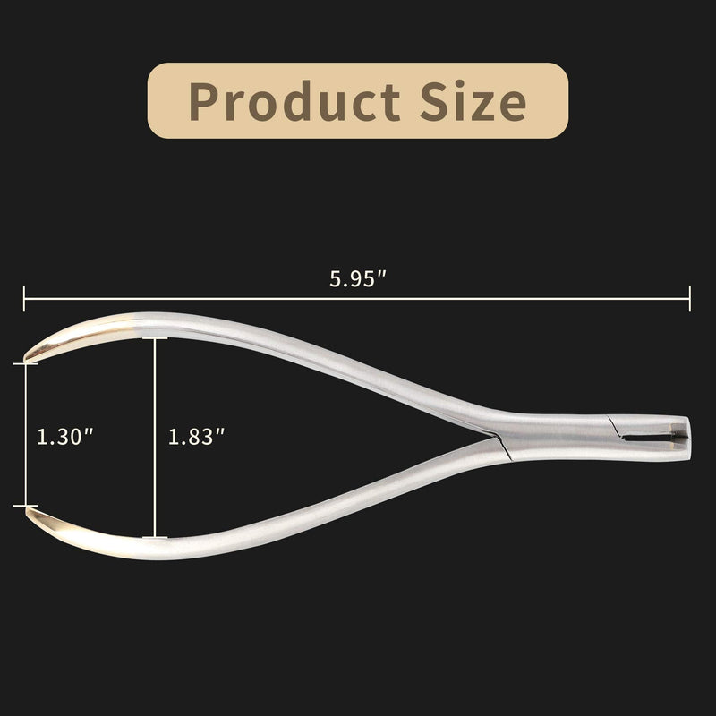 Distal End Cut Plier with Mini Head & Longer Handle, Hold & Cut Hard and Soft Wire Orthodontic Cutter Dental Surgical Instrument Tool