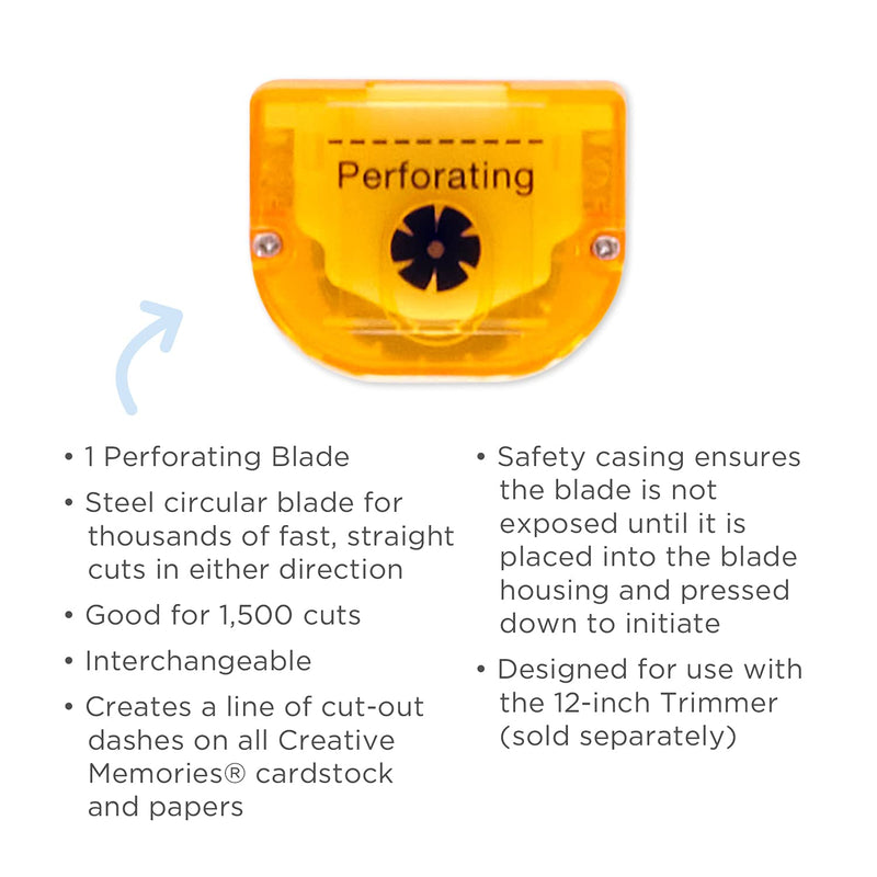 Creative Memories 12 inch Trimmer Perforating Blade That Creates a Simple Line of Out-Out Dashes