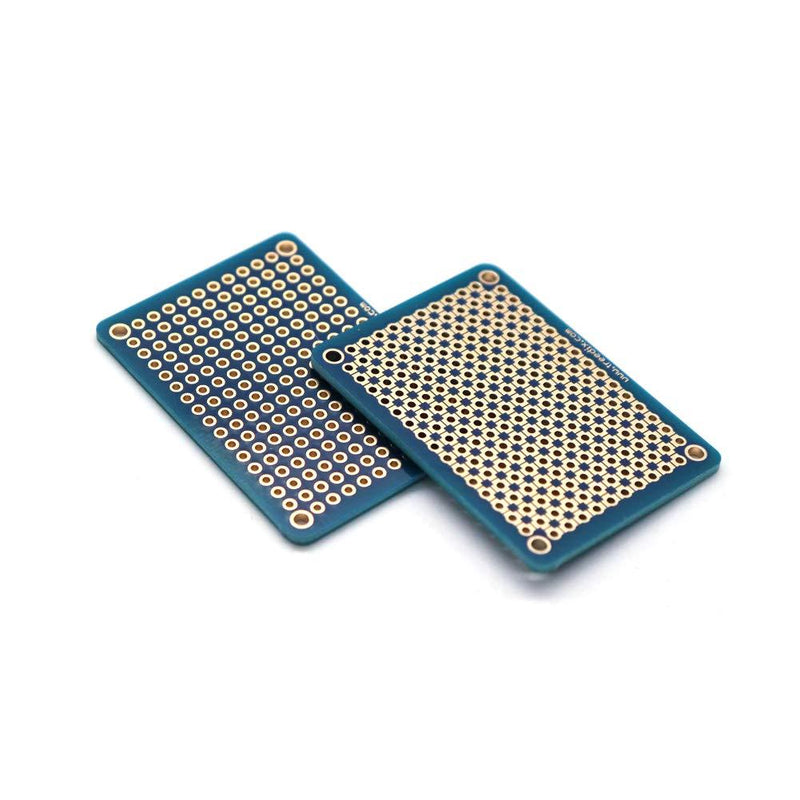Treedix 9 pcs Mini Solderable BreadBoard Universal Board PCB Prototype Shield Board Double Sided Tinned Gold Plated Holes Compatible with Arduino Kit Raspberry Pi Shield Prototyping and Testing
