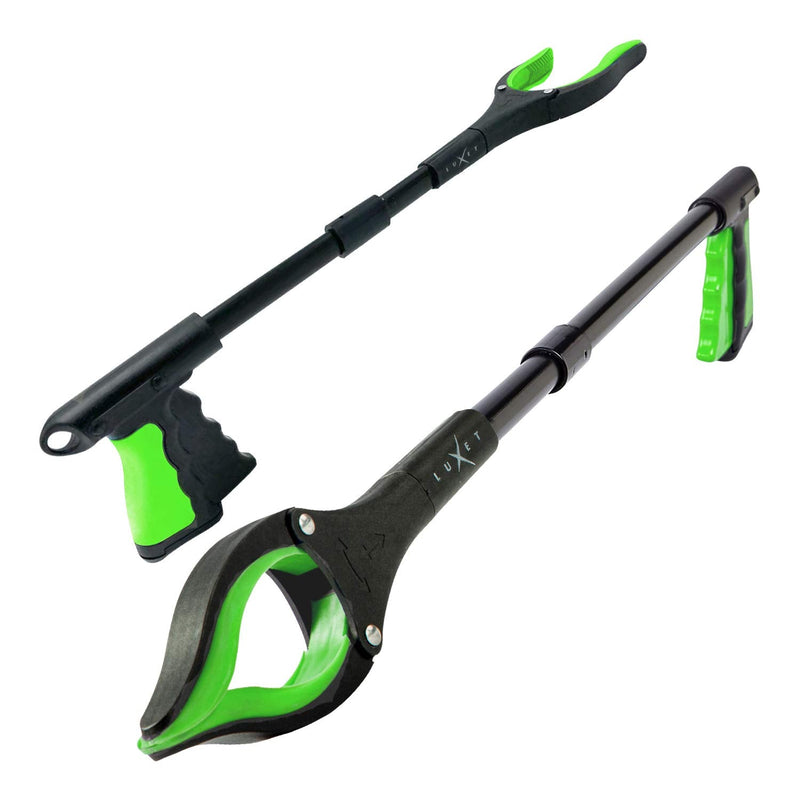 Grabber Reacher Tool 19 Inch Long, Foldable Pick Up Stick - Strong Grip Magnetic Tip - Heavy Duty Trash Picker Claw Reacher Grabber Tool Elderly Wheelchair Mobility Aid (Green) Green