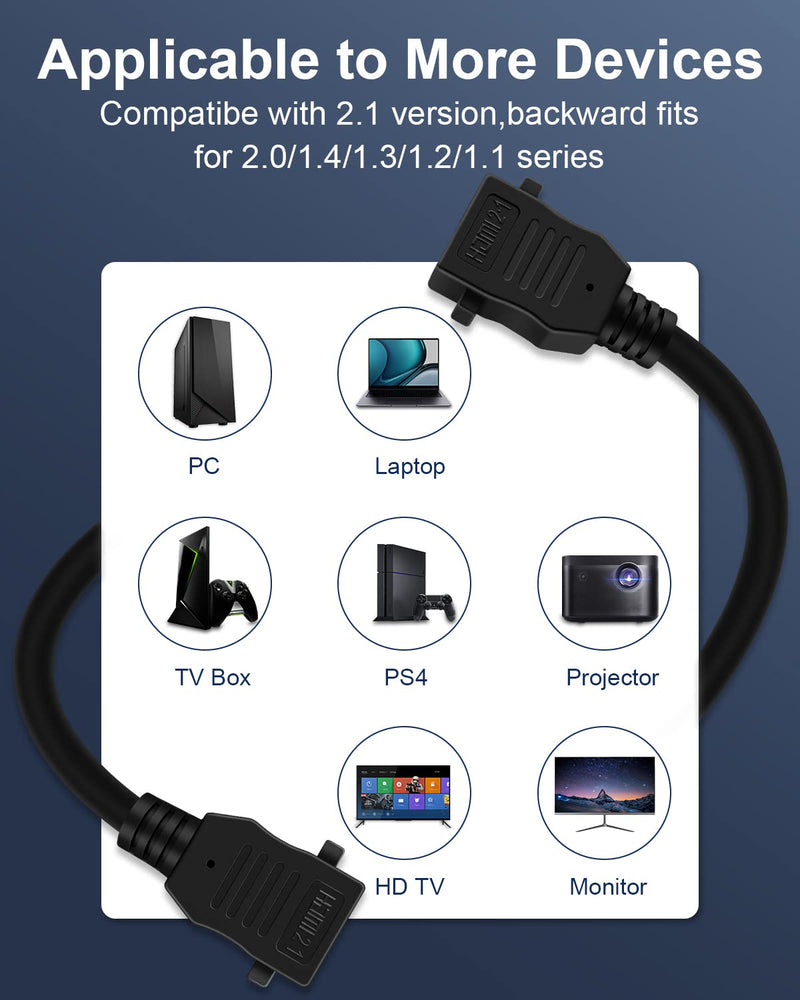 HDMI 2.1 Wall Plate, Electop 8K HDMI Wall Outlet Pass Through with Low Voltage Metal Mounting Bracket, Supports 8K@60Hz and 4K@120Hz, 3D, HDR, 48 Gbps HDMI Box, Fits Home Theater Systems 1 Port With Bracket