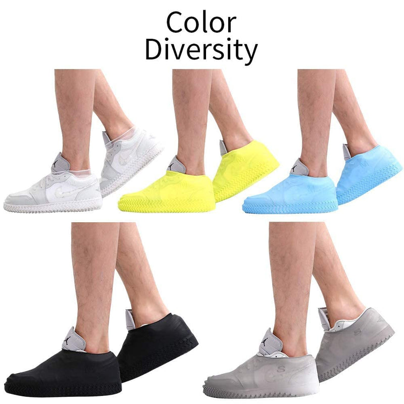 Waterproof Silicone Shoe Cover,Reusable Non Slip Rubber Rain Shoe Cover Unisex Shoe Protectors Outdoor with Non-slip Sole for Rainy and Snowy(Small grey) Small