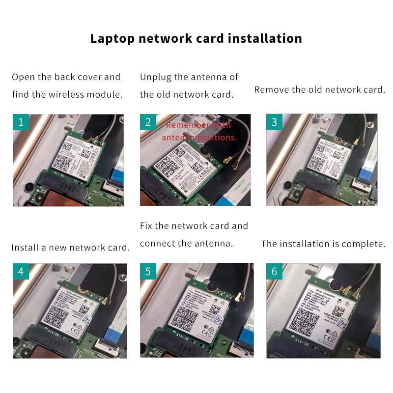 PANSHI WiFi 6 Card AX200NGW Wireless Network Card 2.4GHz MU-MIMO Wi-Fi 6 (802.11ax) Module Adapter with Bluetooth 5.2 for PC Laptop Support Windows 10/11 64bit Gigabit M.2/NGFF