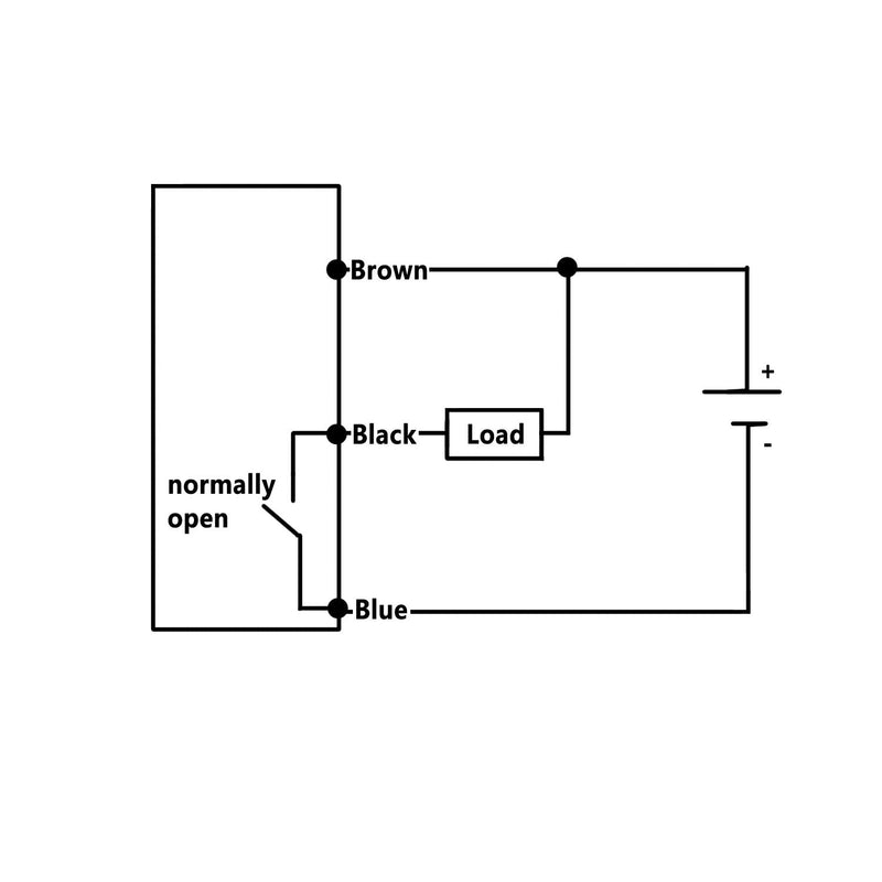 Twidec/10mm Hall Effect Proximity Sensor Inductive Switch NPN NO（Normally Open) with Magnet DC5-30V NJK-5002C