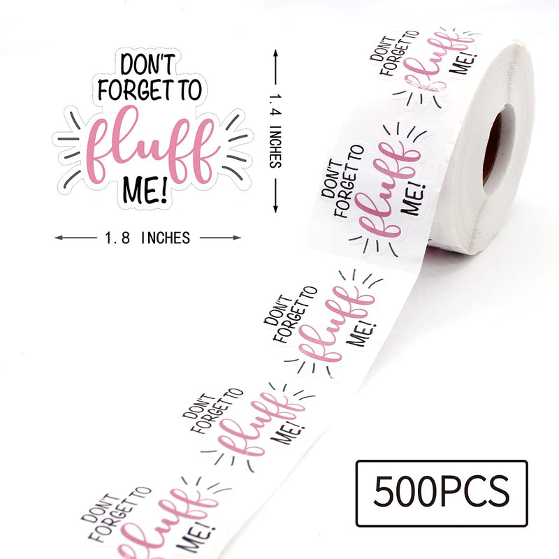 Littlefa 1.5” Don’t Forget to Fluff Me Stickers,Thank You Stickers,Bakeries Stickers,Handmade Stickers,Small Business Stickers, Envelopes Stickers, Gift Bags Packaging 500 PCS