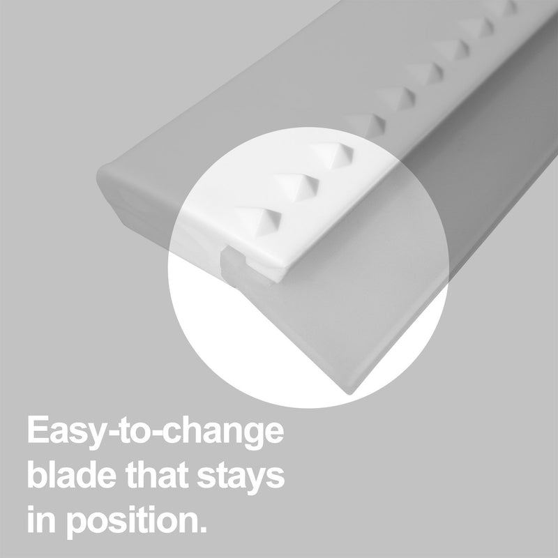 Squeegee for Shower Door, Car Windshield, and Glass Window - 2 Extra Silicone Replacement Blades - Foam Handle - White