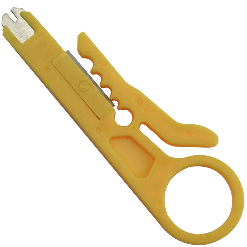 RuiLing 3PCS Small Wire Stripper Portable Crimping Tool Blue/Yellow/Black UTP STP Network Cable Cutter Keystone Jack RJ45 Ethernet Module Impact Punch Down Tool
