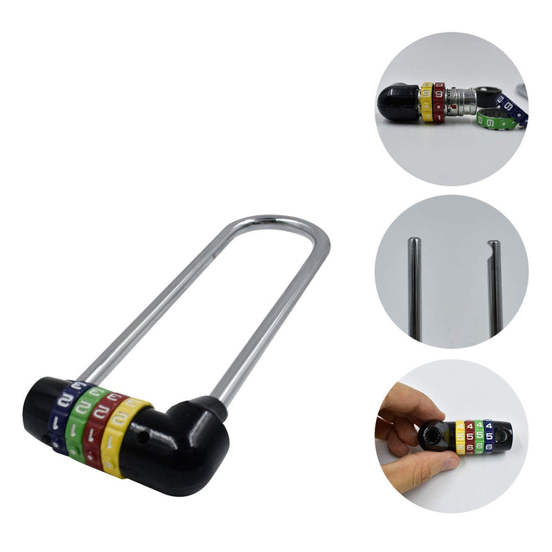 5 inch (12.5cm) Long Shackle Beam Gym Locker Lock, 4 Digit Combination Lock,Safety Padlock for Cabinet Door Handles Bike School Gym Locker,Sports Locker,Fence,Toolbox,Case,Hasp Storage,Box