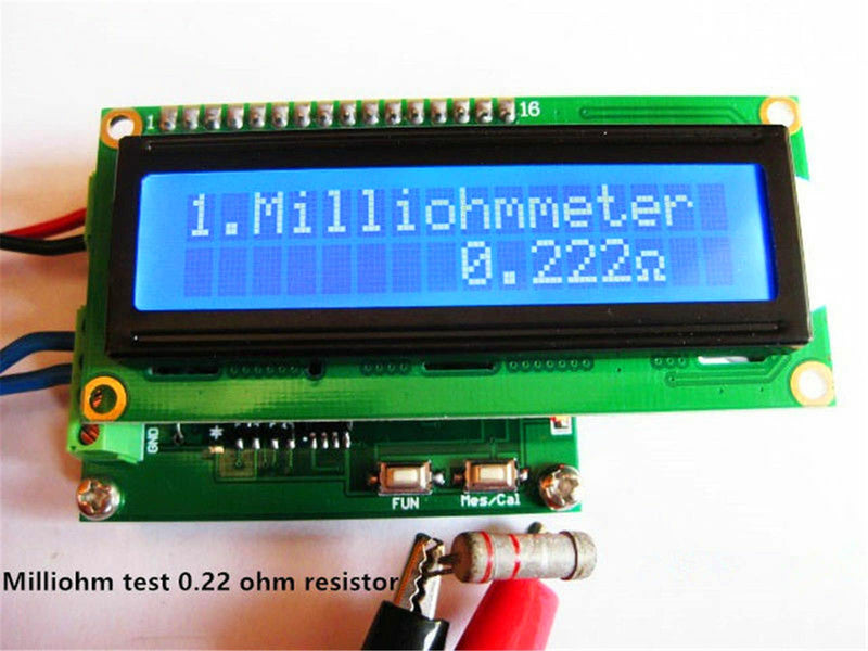 High Precision HR390 Milliohm Meter 0.001-120Ω Ohmmeter Low Resistance Tester Capacitance Meter Testing Module