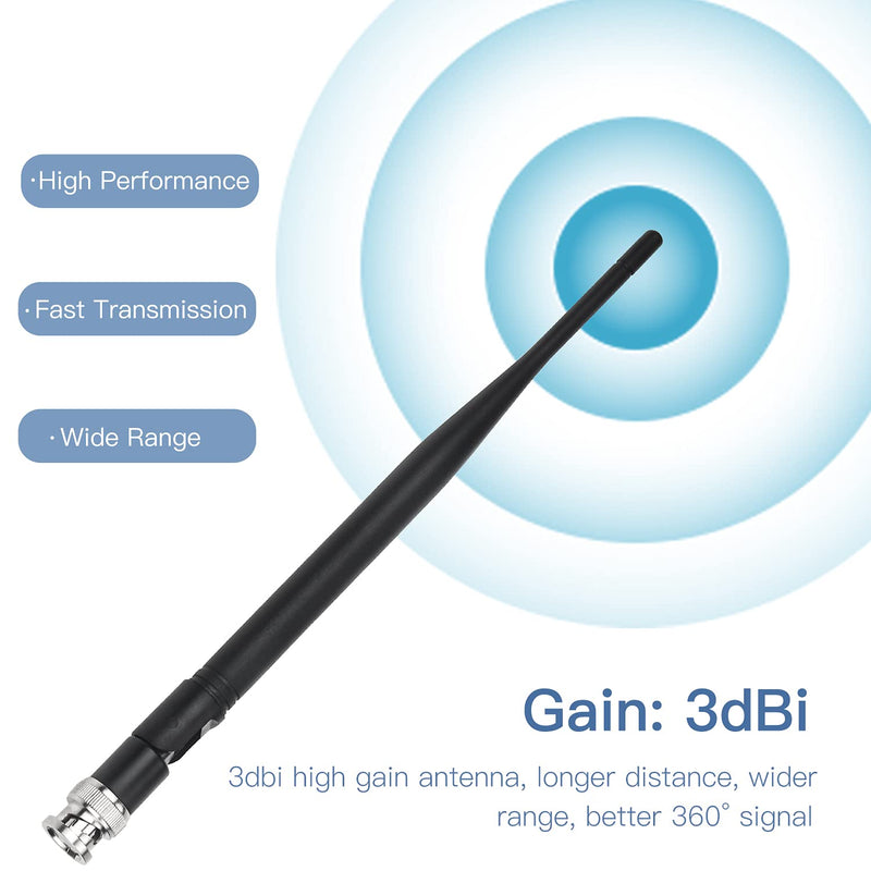 Wireless Handheld Microphone System Antenna, Ancable 2-Pack BNC Male Adapter Antenna for Wireless Microphone Receiver Remote Digital Audio Mic Receiver Tuner UHF Ham Radio