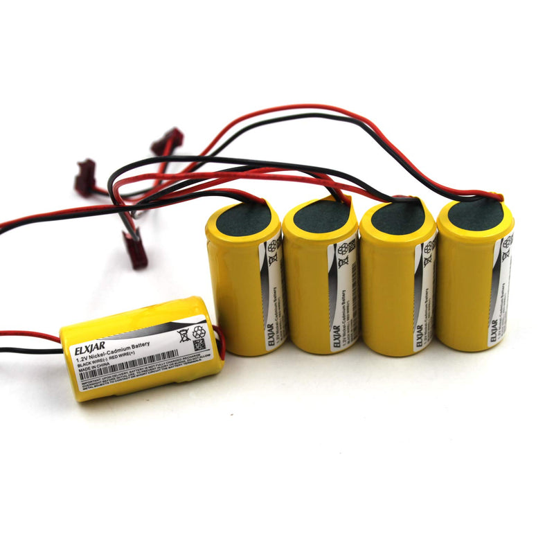 (5-Pack) 1.2V 1200mAh ELB-1P201NB Ni-CD Battery Replacement for Lithonia ELB0320, ELB1P201N2 ELB1P2901N ELB1210N ELB1P201N Exit Sign Emergency Light