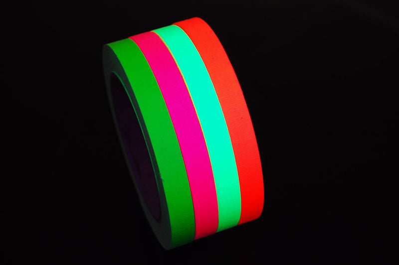 4 Pack Half Inch UV Blacklight Reactive Fluorescent Gaffer Tape 4 x 20 Yards