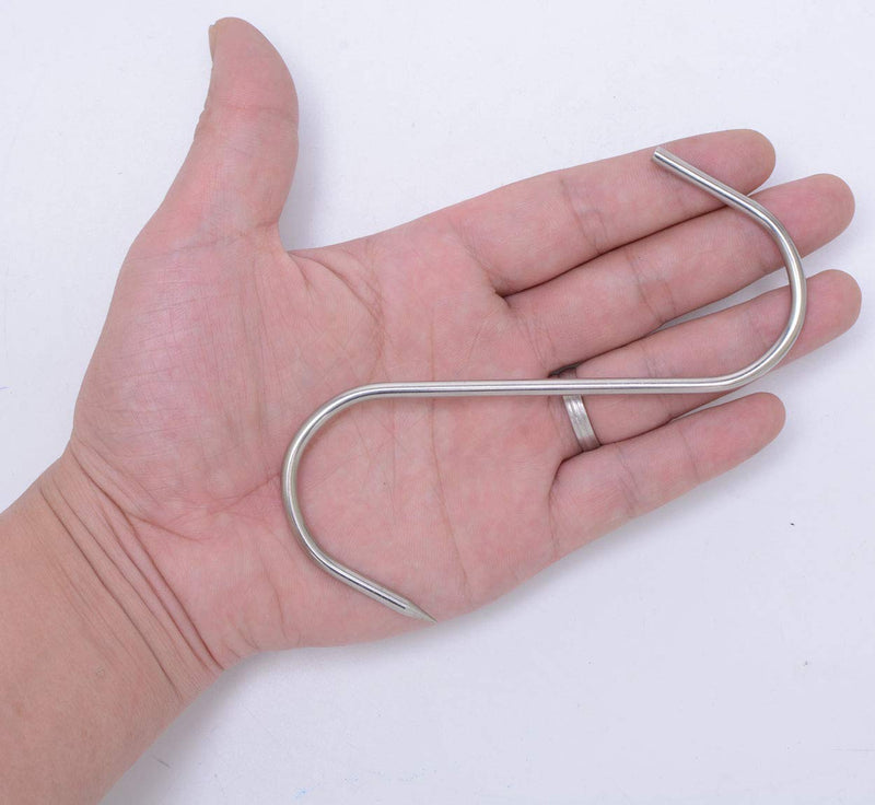 20 Pack 5 Inch Meat Hooks for Butchering Hanging Smoking BBQ Accessories