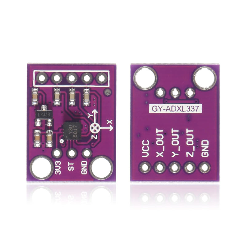 AITRIP 2PCS GY-61 ADXL337 3-Axis Accelerometer Angular Transducer Sensor Module GY-61 Analog Output 3V-5V Replacement ADXL335 Module Analog Output Accelerometer Compatible with Arduino