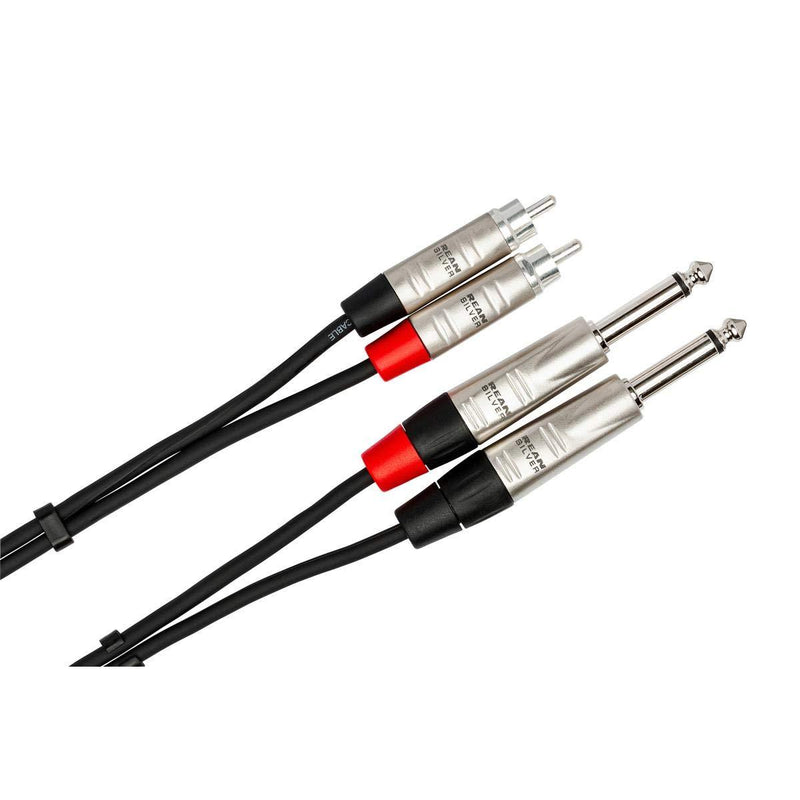 Hosa Hpr-020x2 Pro Dual Cable 1/4-Inch TS - RCA 20 Feet