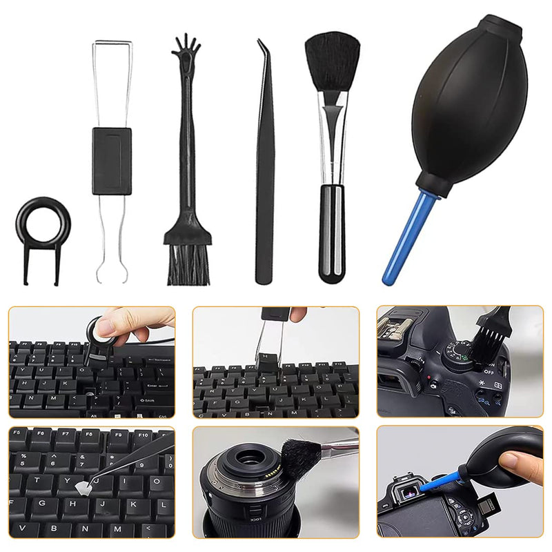 10 in 1 USB Vacuum Keyboard Cleaner Computer Laptop Cleaner Kit Camera Keyboard Screen Dust Gel Detailing Putty Car Dash Vent Universal Office Electronics Calculators Speakers Printers Cleaning Kit