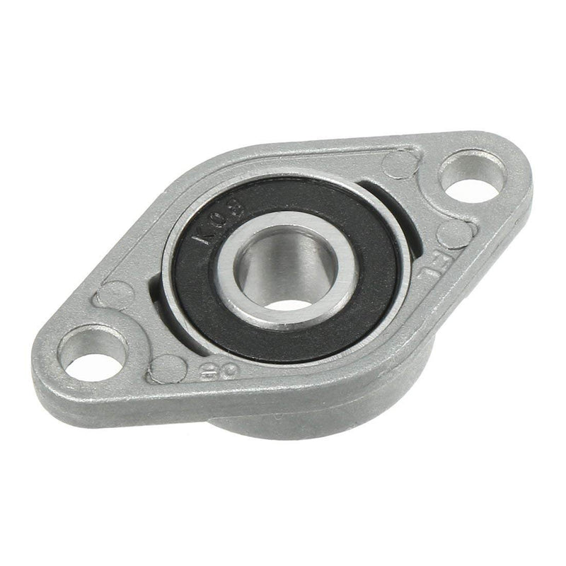 S SYDIEN 4Pcs 8mm/0.31" ID Silver Zinc Alloy Pillow Block Flange Bearing Self-Alignment KFL08