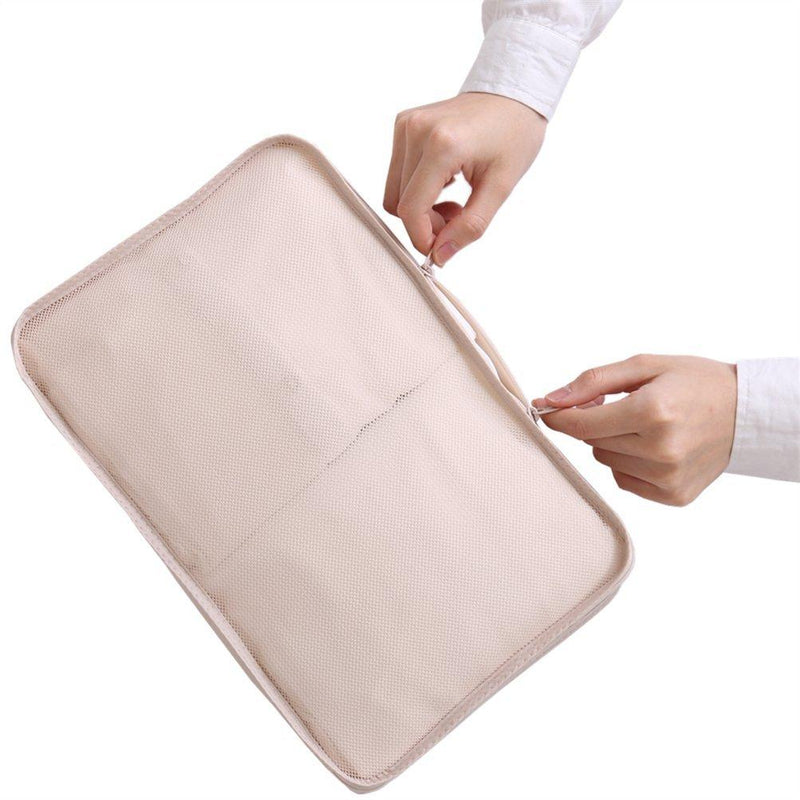 JJ POWER Travel Packing Cubes, Luggage Organizers with Shoe Bag Cream