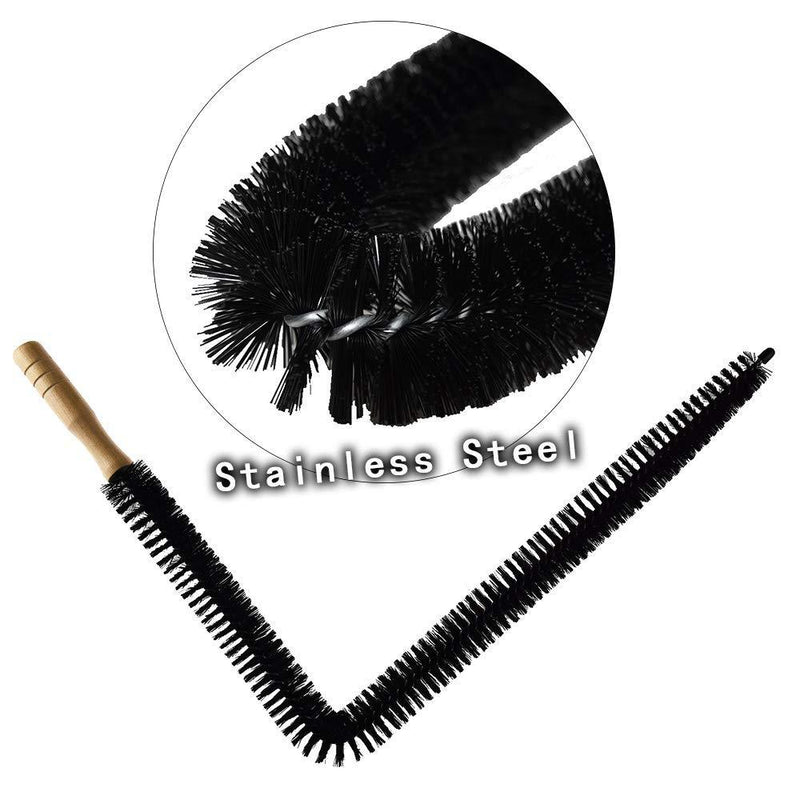 Dryer Cleaner Vent Brush - 30 Inch Long Flexible Dryer Vent Cleaner & Refrigerator Condenser Coil Brush Auger Clothes Lint Trap Remover