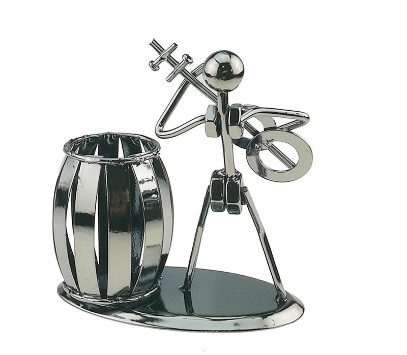 Music Iron Man Art Steel Pen Container Holder Pencil Cup Pot Secretary Desktop Music Decoration Toy Gift (C160 Guitar) C160 Guitar