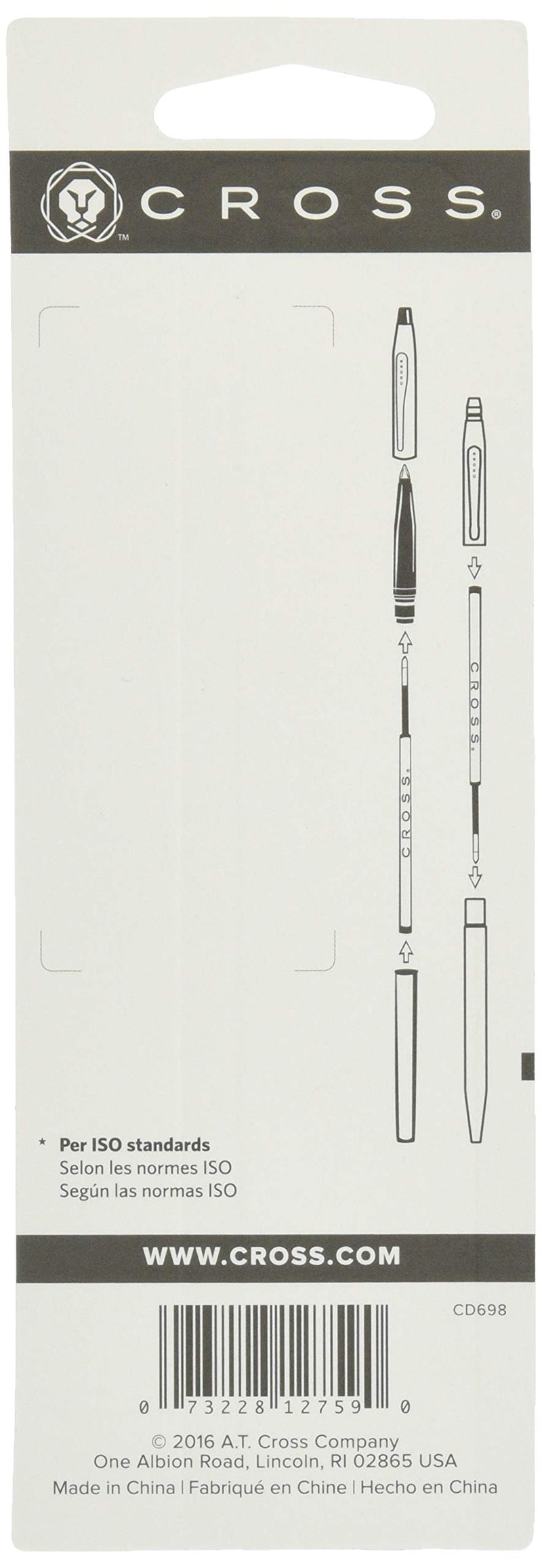 Cross Slim Ballpoint Pen Refill - Black - Single Pack