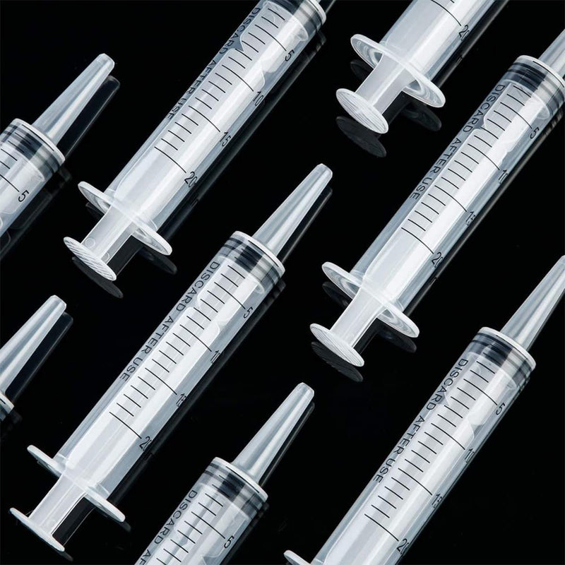 Pack of 6 20ml Syringes with Lid YUTOU Dosing Syringe Plastic Syringe Sterile Without Needle for Scientific Laboratories, Liquid Measuring and Dispensing, Animal Feeding, Plant Watering