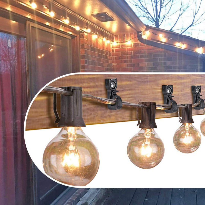 Dolibest Pack of 40 Q-Hanger, Home Christmas Lights Hanger Hooks with Phillips Screw for Garage New Year Party Outdoor Easy Release Wire and Fairy Led Lights, Widthwise Screw