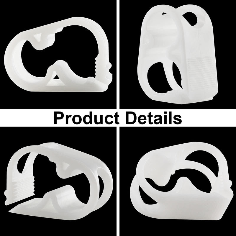 Kyuionty 1/4" - 1/2" Plastic Tubing Clamps Adjustable Tube Clamp, Laboratory Pinch Valve Flow Control Hose Clamp - Pack of 5 1/4" - 1/2"
