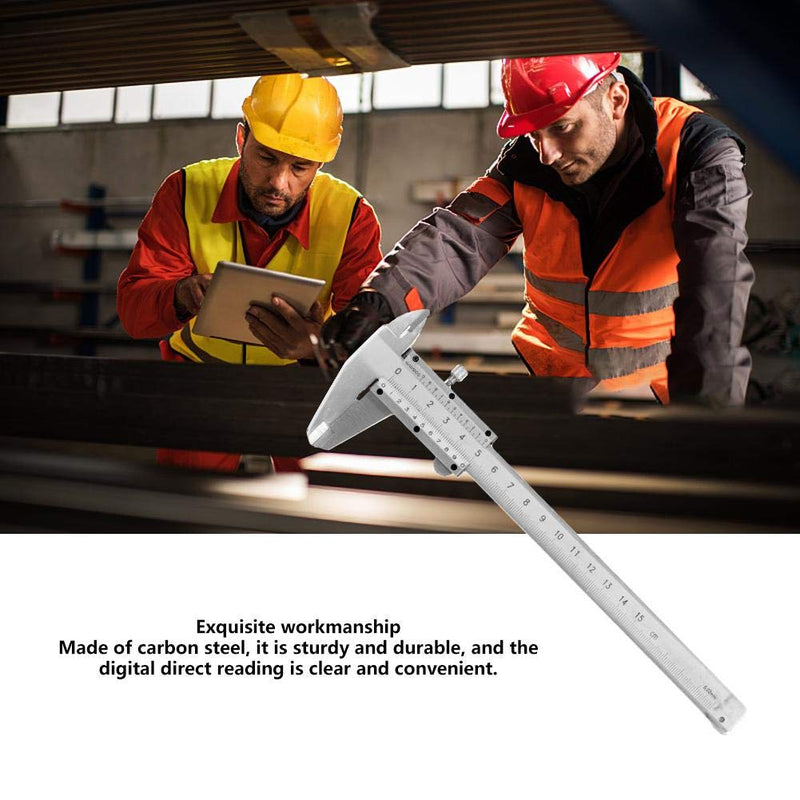 Caliper Vernier Ruler, High Accuracy Carbon Steel Metal Vernier Caliper Micrometer Gauge Measuring Tool 0-150mm Vernier Measuring Tool