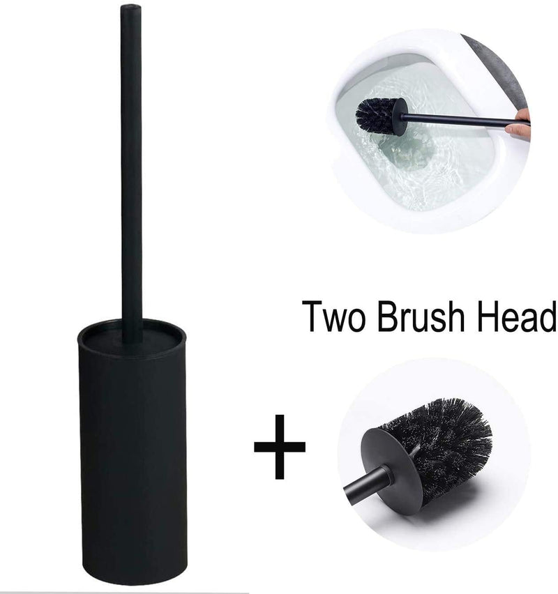 Stainless Steel 304 Rubber Painted Black Toilet Brush Cleaning Tool Holder with Toilet Brush