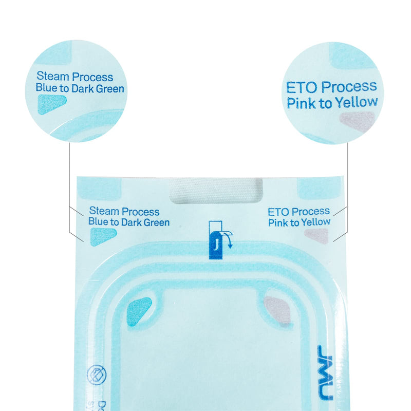 JMU 2-3/4"X10" Self Sealing Sterilization Pouches,Pack of 200,Autoclave Sterilizer Bags Dual Indicator for Dental Medical Instrument Cleaning Tools 2.75" x 10"