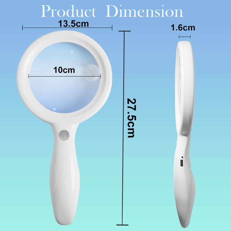Magnifying Glass with Light, 30X Magnifying Glasses with Light for Close Work Magnifying Glass for Reading - 33 LED Large Magnifying Glass 30X Magnifying Glass with The Light White